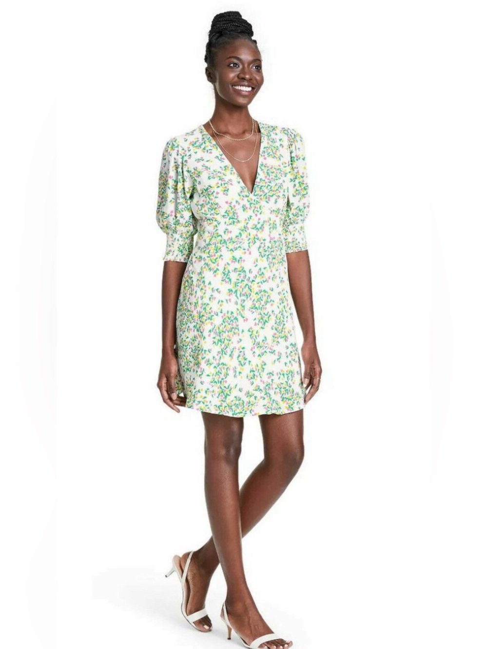 Rixo for Target Puff Sleeve Floral Dress. Size 6